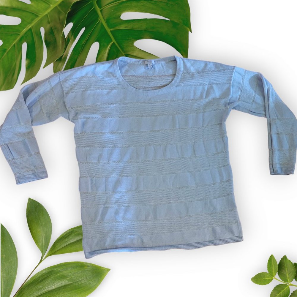 Bela.NYC Cotton Light Blue Sweater Stripe sz Small